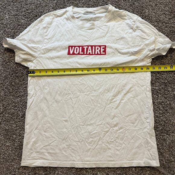 ZADIG & VOLTAIRE Men's Voltaire T-Shirt Size L In White - Picture 6 of 8